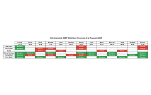 Planning vacances de la Toussaint 2026